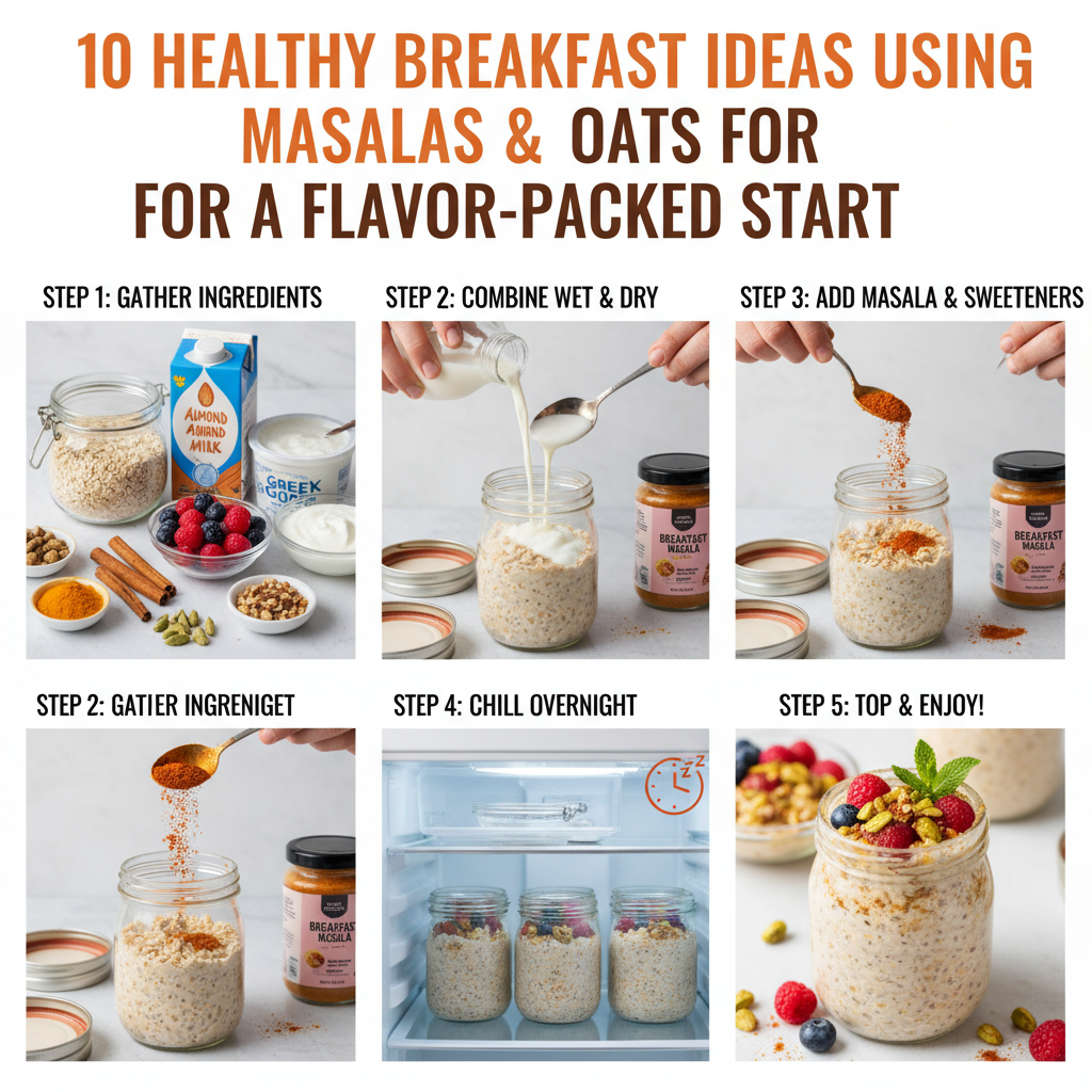 10 Healthy Breakfast Ideas Using Masalas & Oats for a Flavor-Packed Start